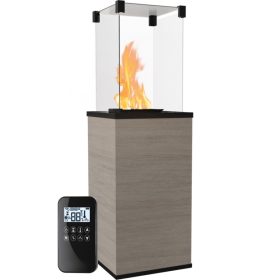 Kratki teraszmelegítő kő előlappal távirányítóval patio mini naturali grigia