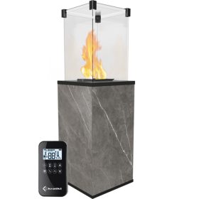 Kratki teraszmelegítő kő előlappal távirányítóval patio mini naturali pietra grey