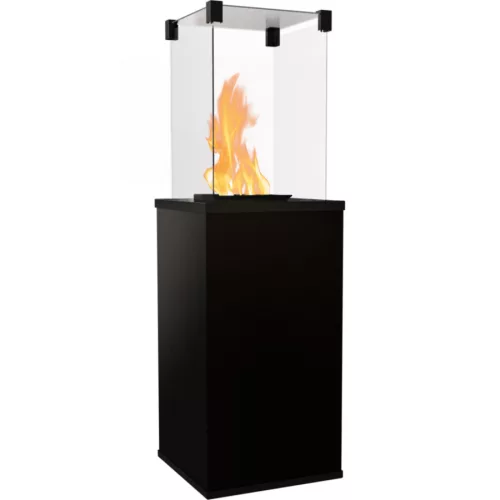 Kratki teraszmelegítő kő előlappal manuális patio mini nero assoluto