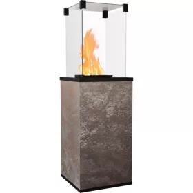 Kratki teraszmelegítő kő előlappal manuális patio mini oxide nero