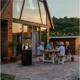 Kratki teraszmelegítő fekete patio light
