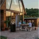 Kratki teraszmelegítő fekete patio light