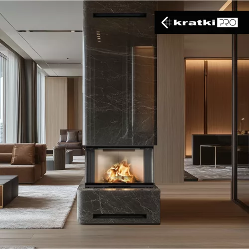 Kratki háromoldalú kandalló 8 kw Regnor