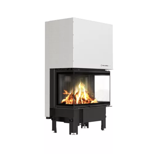 Kratki háromoldalú kandalló fekete belsővel 8 kw Regnor