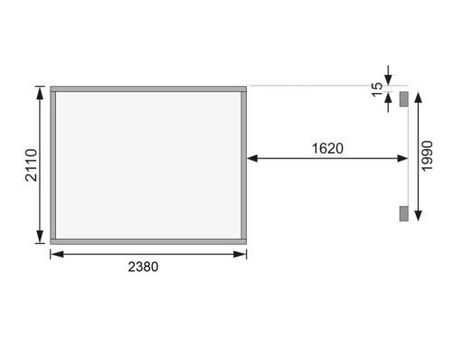 Karibu fából készült kerti ház Merseburg 5 + egy menedéket 166 cm (68767) natur