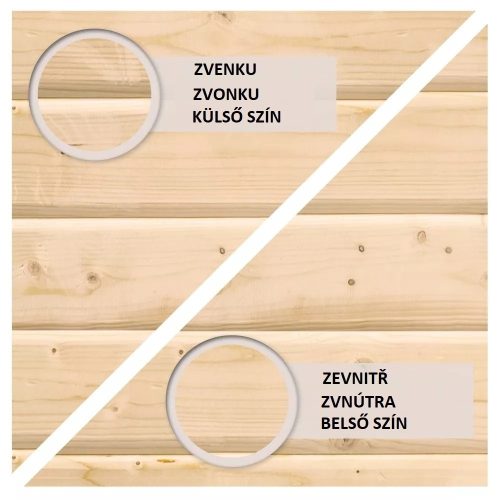 Karibu fából készült kerti ház Merseburg 5 + egy menedéket 166 cm (68767) natur