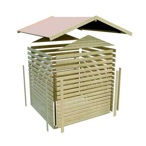 Karibu fából készült kerti ház AMBERG 4 (82973) natur