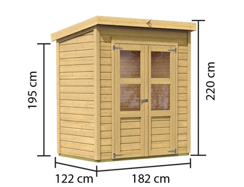 Karibu fából készült kerti ház Merseburg 2 (68150) natur