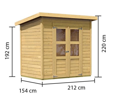 Karibu fából készült kerti ház Merseburg 3 (68152) natur