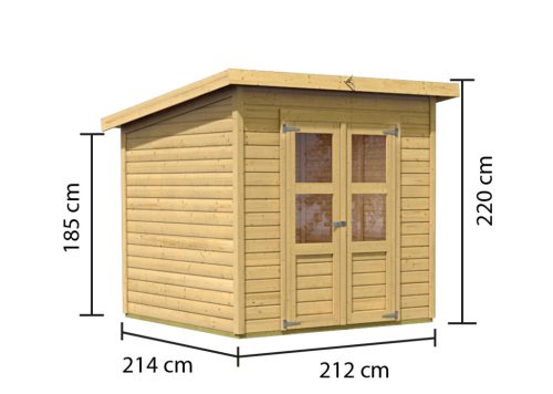 Karibu fából készült kerti ház Merseburg 4 (68154) natur