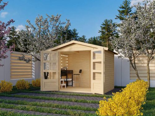 Karibu fából készült kerti ház AMBERG 3 (82972) natur