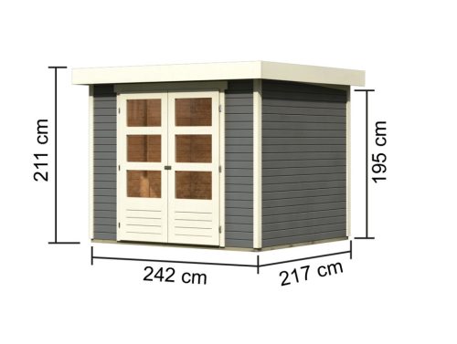 Karibu fából készült kerti ház Askola 3 (82902) terragrau