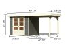 Karibu fából készült kerti ház Askola 3 (82905) terragrau