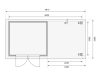 Karibu fából készült kerti ház Askola 3 (82905) terragrau