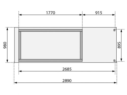 Karibu fából készült kerti ház DEVIN (23486) natur