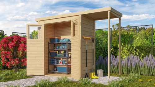 Karibu fából készült kerti ház DEVIN (23486) natur