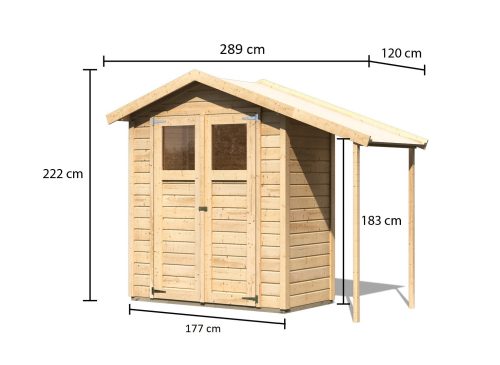 Karibu fából készült kerti ház DANA (31420) natur