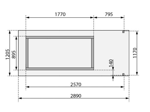 Karibu fából készült kerti ház DANA (31420) natur