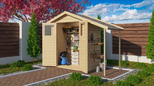 Karibu fából készült kerti ház DANA (31420) natur
