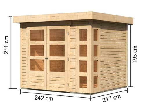 Karibu fából készült kerti ház Kerko 3 (82926) natur