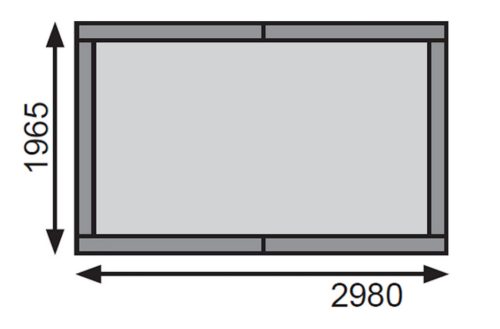 Karibu fából készült kerti ház VERKAUFSHAUS 2 (27501) natur