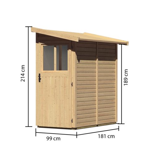 Karibu fából készült kerti ház GÖRLITZ (38746) natur