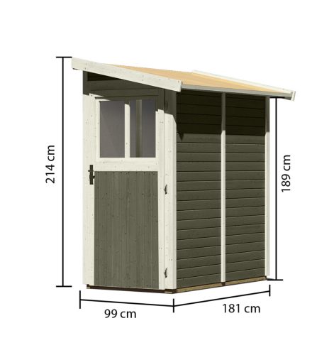 Karibu fából készült kerti ház GÖRLITZ (38747) terragrau