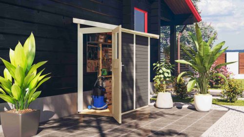 Karibu fából készült kerti ház GÖRLITZ (38747) terragrau