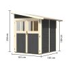 Karibu fából készült kerti ház Wandlitz 2 (73072) terragrau