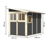 Karibu fából készült kerti ház Wandlitz 3 (73073) terragrau
