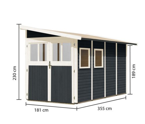 Karibu fából készült kerti ház Wandlitz 4 (73074) antracit