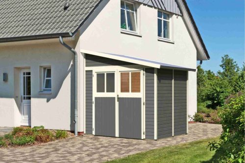 Karibu fából készült kerti ház Bomlitz 2 (8884) terragrau