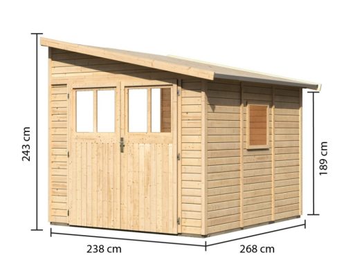 Karibu fából készült kerti ház Bomlitz 3 (68862) natur