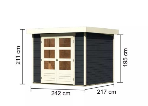 Karibu fából készült kerti ház Askola 3 (38649) antracit