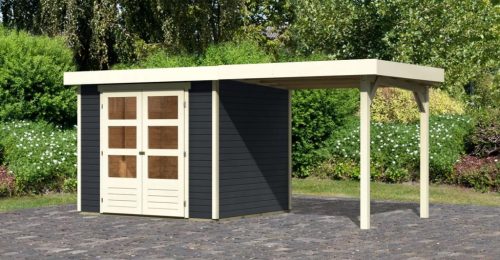 Karibu fából készült kerti ház Karibu Askola 3 + egy menedéket 240 cm (38662)