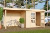 Karibu fából készült kerti ház Karibu Askola 3 + egy menedéket 240 cm beleértve a hátsó falat is (9170) natur