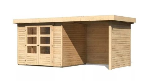 Karibu fából készült kerti ház Askola 3 + egy menedéket 240 cm (77725) natur