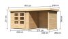 Karibu fából készült kerti ház Askola 3 + egy menedéket 240 cm (77725) natur