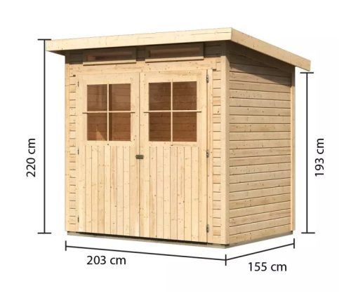 Karibu fából készült kerti ház Glucksburg 2 (68189) natur