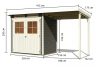 Karibu fából készült kerti ház Glucksburg 2 + egy menedéket 190 cm (83230) terragrau