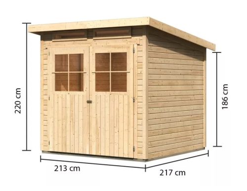 Karibu fából készült kerti ház Glucksburg 3 (57734) natur