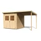 Karibu fából készült kerti ház Glucksburg 3 + egy menedéket 190 cm (83231) natur