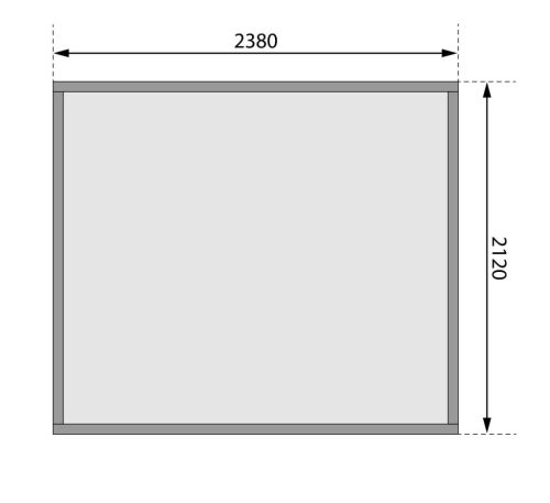 Karibu fából készült kerti ház Glucksburg 4 (68216) terragrau