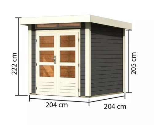 Karibu fából készült kerti ház KANDERN 1 (82985) terragrau