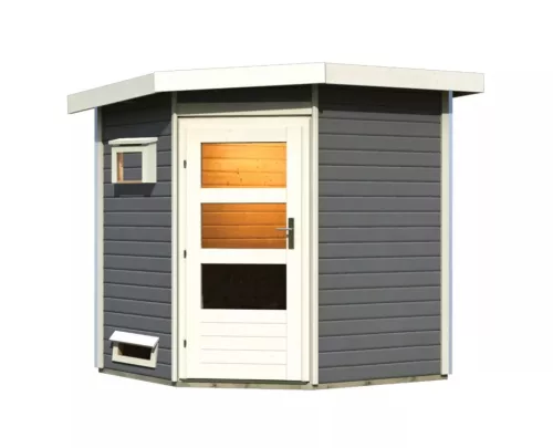 Karibu finn szauna PEKKA (27095) terragrau
