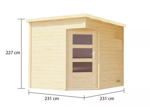 Karibu finn szauna PELLE (40175) natur