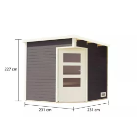 Karibu finn szauna PELLE (40176) terragrau