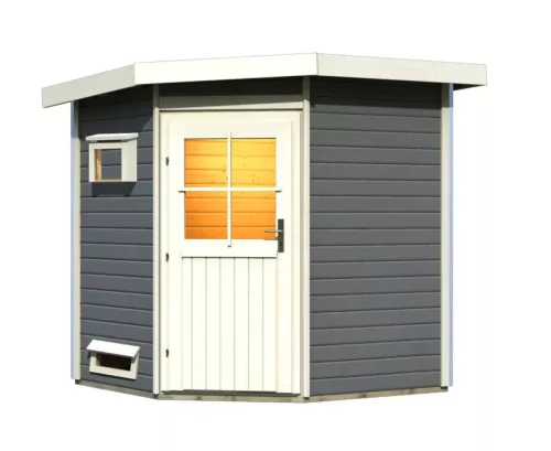 Karibu finn szauna PEKKA (92354) terragrau