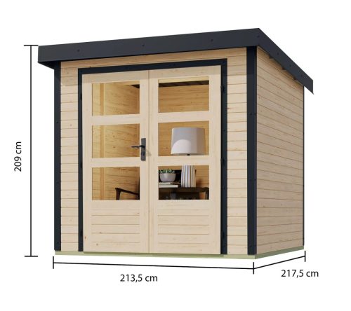 Karibu hibrid kerti ház Jupiter A (93410) natur / antracit