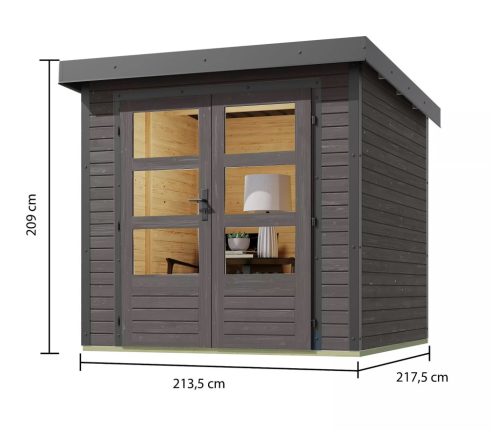 Karibu hibrid kerti ház Jupiter B (93412) terragrau / terragrau